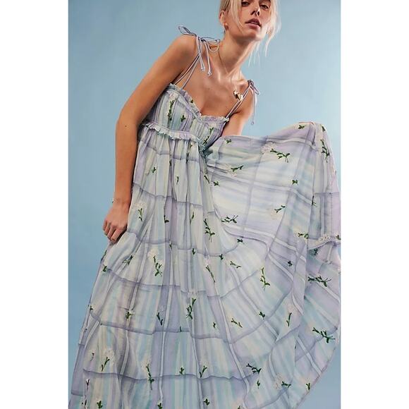 Free people Dresses & Skirts - Free People Willow Saltwater Combo Maxi Dress Large